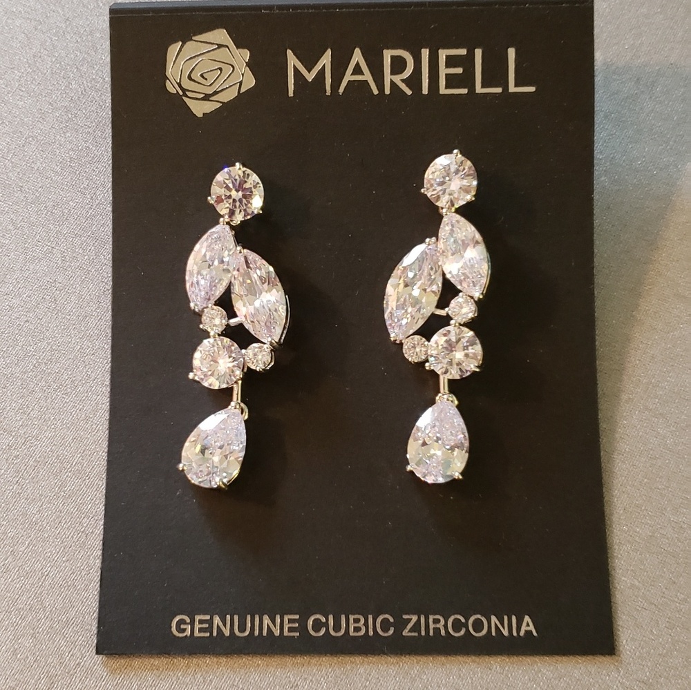 Mariell Cubic zirconia earrings Wedding Formal